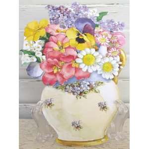 Carol Wilson Happy Birthday Card for Her, Cheerful Vased Flowers