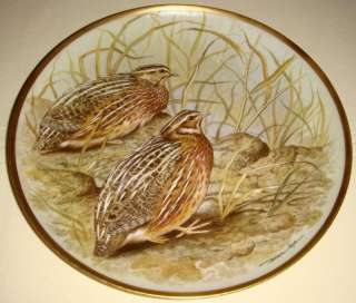 Basil Ede Game Birds Of The World COMMON QUAIL Plate  