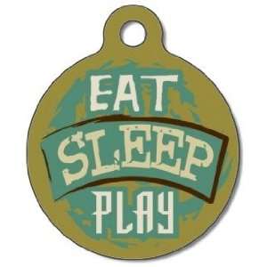  Eat Sleep Play Pet ID Tag for Dogs and Cats   Dog Tag Art 