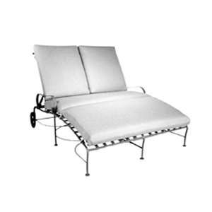  O.W. Lee Classico Adjustable Double Chaise Lounge With Wheels 