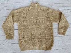 MENS vintage RALPH LAUREN COUNTRY folk Americana hand knit SWEATER TOP 