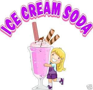 Ice Cream Soda Decal 14 Dairy Food Concession  