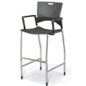  Chromcraft Flexi Cafeteria Dining Molded Plastic Arm Barstool Chair 