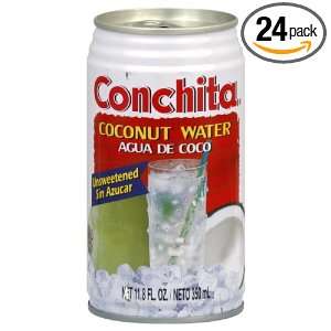 Conchita Unsweetened Coconut Water, 11.8 Ounce (Pack of 24)  