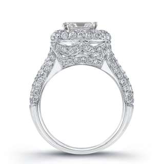 19 Ct. Cushion Cut Diamond Halo Engagement Ring EGL  
