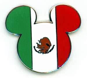Walt Disney Pin Epcot World Showcase Mickey Head Mexico  