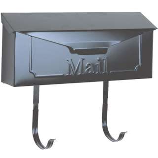 This heavy duty galvanized steel wall mount mailbox features a durable 