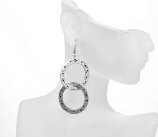 Zinc Double Hoop Earrings Ottoman Collection Hypoallergenic  