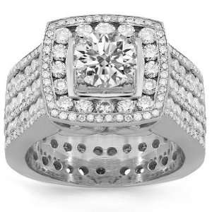   White Gold Mens Custom Diamond Ring 8.50 Ctw: Avianne & Co: Jewelry