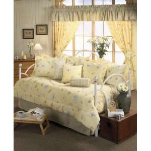 Laura Yellow Floral Daybed Bedding 10 Pc Bed In Bag Comforter Set 