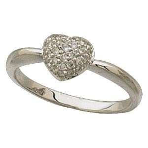   White Gold Heart Shaped Diamond Cluster Ring Jewelry Days Jewelry