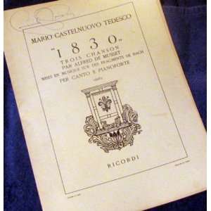   Trois Chanson par Alfred de Musset Maria Castelnuovo Tedesco Books