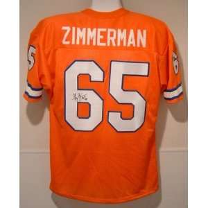 Gary Zimmerman Autographed/Hand Signed Orange Crush Jersey