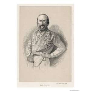 Giuseppe Garibaldi Italian Patriot Giclee Poster Print by A. Colletter 