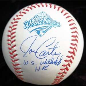 Joe Carter Signed Baseball   1993 World Series Jsa