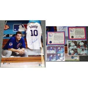  Kerry Wood Ron Santo Signed 16x20 2003 NLCS Sports 