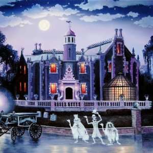   Disney Haunted Mansion Signed Matted Art Larry Dotson: Everything Else