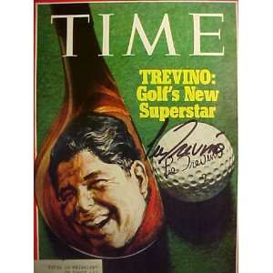 Lee Trevino Autographed July 19, 1971 Professionally Matted Time 