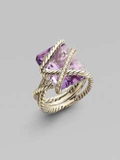 David Yurman   Lavender Amethyst & Diamond Sterling Silver Ring