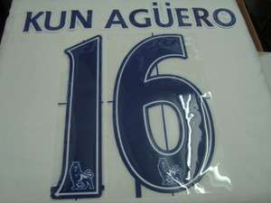 KUN AGUERO #16 EPL 2011 12 Nameset MAN CITY HOME SENSICILIA  