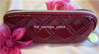 ESTEE LAUDER RED QUILTED LOOK MAKEUP COSMETIC BAG PERFECT SIZE FOR 
