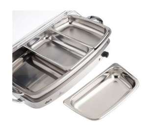 Deni Stainless Steel Buffet Server with 4 Pans  