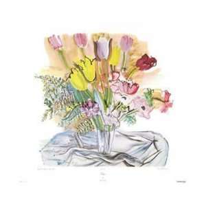 Tulipes by Raoul Dufy. Size 18.95 inches width by 18.70 inches height 