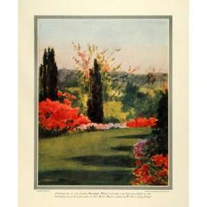  1923 Print Mrs. Robert Bacon Garden Westbury Long Island 