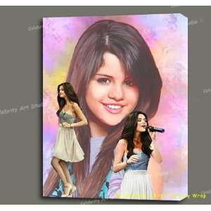 Selena Gomez ORIGINAL Mixed Media CANVAS ARTWORK W GALLERY WRAP STYLE 
