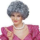 Mom GRANDMA Granny old Lady Grey Hair Curley Costume Wig items in 