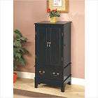 BLACK PAINTED JEWELRY ARMOIRE CHEST BOX