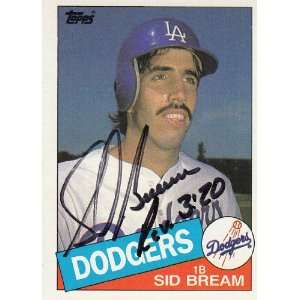  1985 Topps #253 Sid Bream Dodgers Signed 