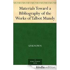   of the Works of Talbot Mundy null  Kindle Store