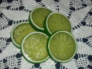 Lime Slices Faux Fake Replica Food Prop Home Staging  