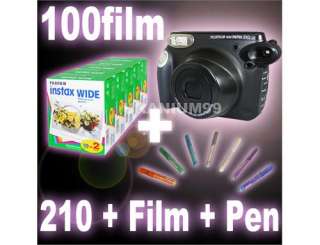 Fuji Fujifilm Instax 210 Instant Camera + 100 Wide Films + Polaroid 