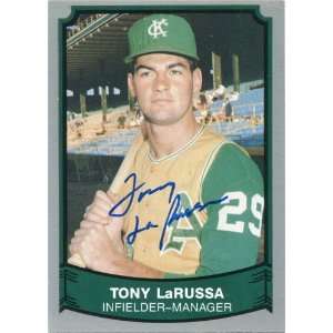 Tony LaRussa Autographed/Signed 1989 Pacific Trading Card