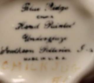 BLUE RIDGE pottery FLORA pttrn CHICKEN PITCHER JUG  
