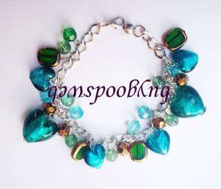 wholesale 12strands lampwork glass bead bracelets chain  