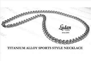 Japan Titanium Steel Alloy Link Chain Sports Necklace  
