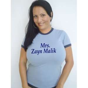  Mrs. Zayn Malik 1D Heather Blue T Shirt Size Large: Sports 