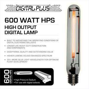 CASE 6 600 watt DIGITAL HPS Bulb GROW Lamp SODIUM w digilux hortilux 