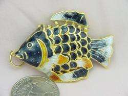 BUTW cloisonne articulated fish enameled 2715A  