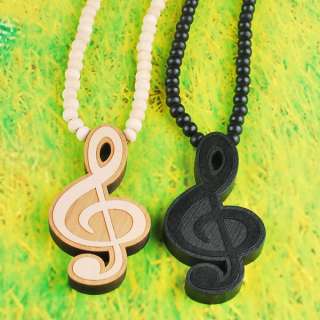 rock music note pendant piece hiphop chain necklace NYC good wood 