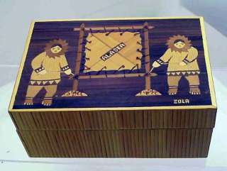 Zola Matanuska Valley Hay Mosaic Box w/ Alaskan Eskimo Stretching a 