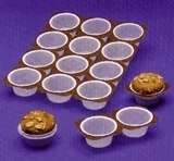 Muffin Trays 2oz. Paper Baking Molds 12 Cups 5pcs.  