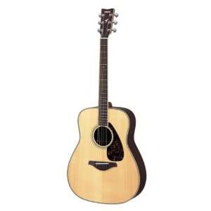  Yamaha Fg730s Solid Top Acoustic Guitar Cherry Sunburst 
