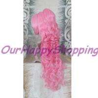 Vocaloid Luka Hime Curly Pink Wavy Ruka Cosplay Wig  