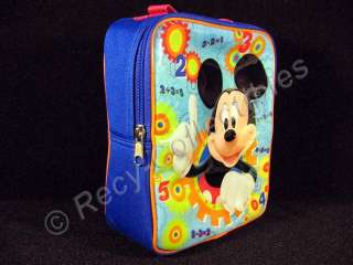 Mickey Mouse Math Blue Insulated Lunch Tote Box Bag New  