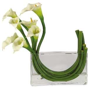    Calla Lily w/Planter Silk Flower Arrangement