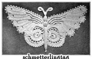 Irish Lace Book Butterflies Purse Crochet Pattern 1912  